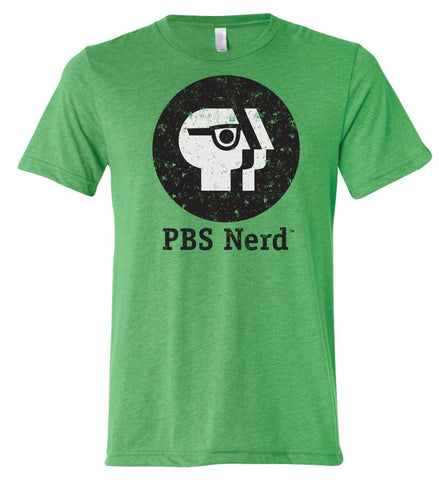 Men's Green PBS Nerd Short Sleeve T-Shirt